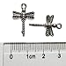 Heather's cf 90 Pieces Silver Tone Dragonfly Beads DIY Charms Pendants 21X14mm