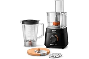 Philips Walita Preto Multiprocessador PowerChop 750, 2 velocidades, 4 acessórios, Recipiente com capacidade de 1,5 litros, 75