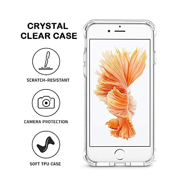 for iPhone 7 Plus Case, for iPhone 8 Plus Case, Matone Crystal Clear Shock Absorption Technology Bumper Soft TPU Cover… - Imagen 3