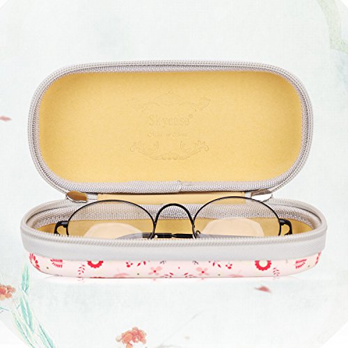 Skycase Sunglasses Case for Women Semi Hard Eyeglasses Case Holder Floral 62