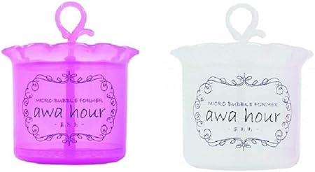 Amazon マイクロバブルフォーマー Awa Hour あわわ 洗顔泡立て器 2色セット ピンク ホワイト 富士 泡立てネット 通販