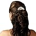 EVER FAITH Austrian Crystal Cream Simulated Pearl Bridal Lots Leaves Flowers Hair Side Comb Clear