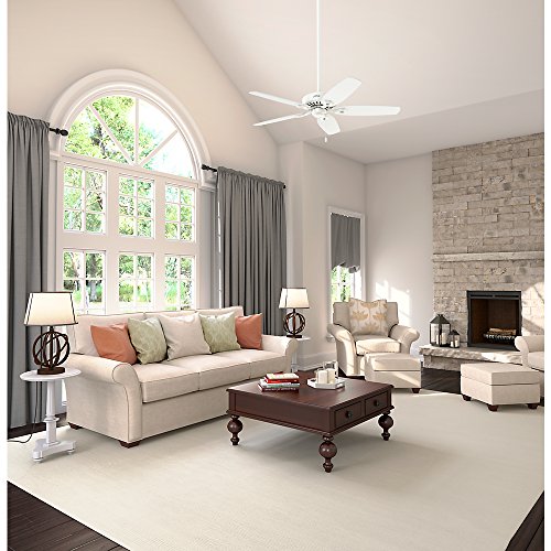 Hunter Indoor Ceiling Fan, with pull chain control - Builder Elite 52 inch, White, 53240