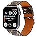 Lybauri 38mm 40mm Leather iWatch Band, ELegant Luxury Design Apple Watch Band for Series 4 Series 3 Series 2 Series 1