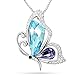 “Dream Catcher” Blue Butterfly Fashion Jewelry Pendant Necklace with Crystals from Austria, Mother's Day Gifts