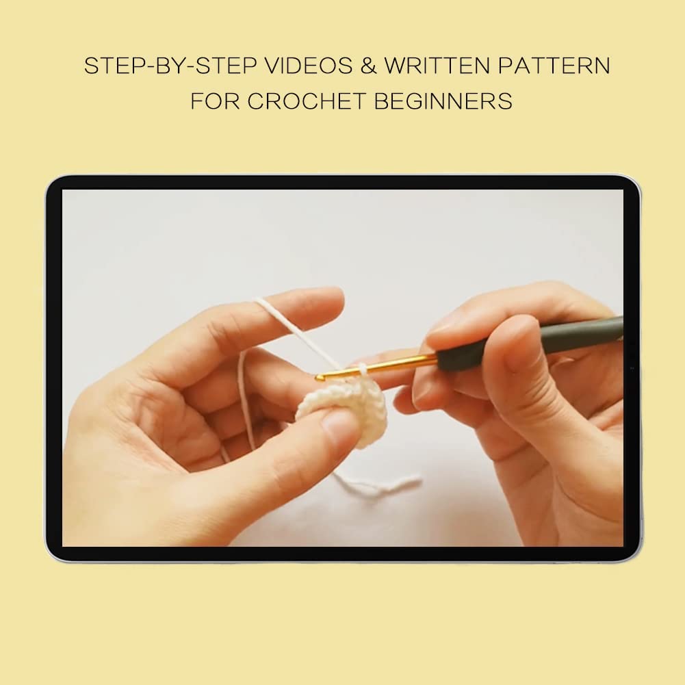 YWQZBHEMO 3 Pattern Crochet Kits - Crochet 3 Different Patterns Sets for Beginners/Experts - Rabbit, Chicken, Bee for Adult Starters, Kids, Includes Enough Yarns, Hook, Accessories