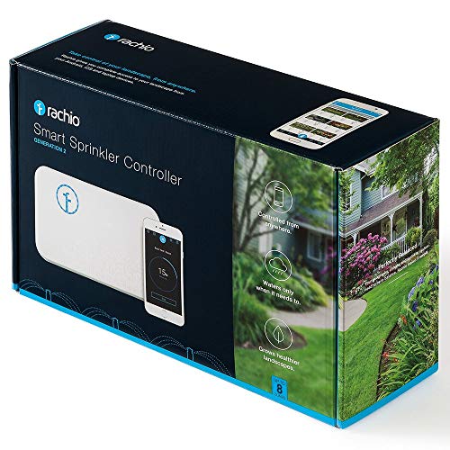 Rachio Smart Sprinkler Controller, 8 Zone 2nd Generation, Works with Amazon Alexa (Renewed)