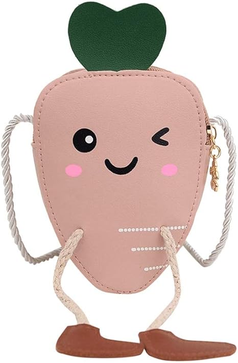 Amazon Co Jp Xbsjb 子供用キャロットバッグかわいいフルーツコインケースショルダーバッグメッセンジャーキッズスモールバッグ Color Pink ホーム キッチン