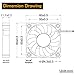GDSTIME 60mm Fan, 5Volt Fan, 60x60x10mm 0.18A Brushless DC Cooling Fan