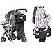 Lucear Baby Stroller Organizer Diaper Bag, Dual Cup Holders, Front Zippered Phone Pouch, Back Big Mesh Diaper Pocket, Best Baby Stroller Accessory Gift