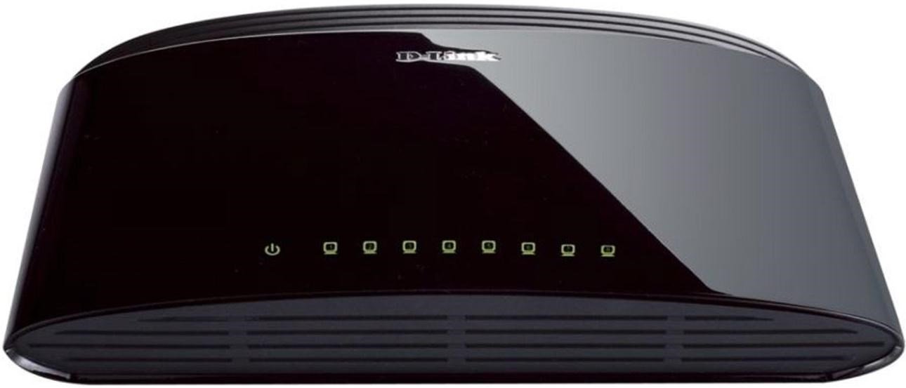 D-Link DES-1008D 8-Port Fast Ethernet Unmanaged Desktop Switch, 10/100 Mbps, Internet Splitter, Plug-and-Play, Compact Fanless Design, Auto MDI/MDIX, Energy-Efficient, for Home & Small Office