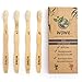 Wowe Lifestyle Natural Organic Bamboo Toothbrush Wood, Ergonomic Biodegradable Handle, Soft BPA Free Bristles, Pack of 4 (Celebrate)