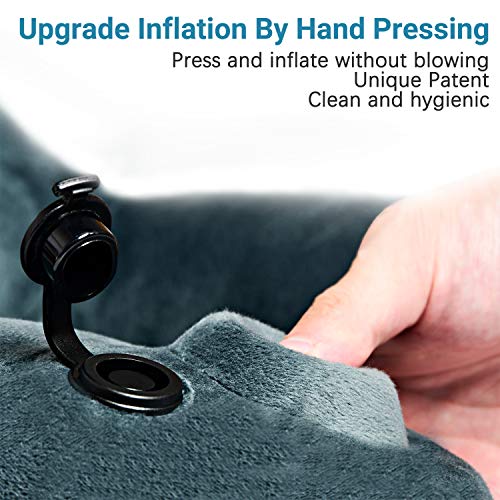 image for Metene Travel Pillow for Airplanes,Inflatable Neck & Head Support Pill