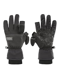 Guantes para exteriores FRDM: a prueba de viento, resistentes al agua, gorras de dedos índice y pulgar, pantalla táctil, fotografía, esquí, pesca, actividades al aire libre, hombres y mujeres