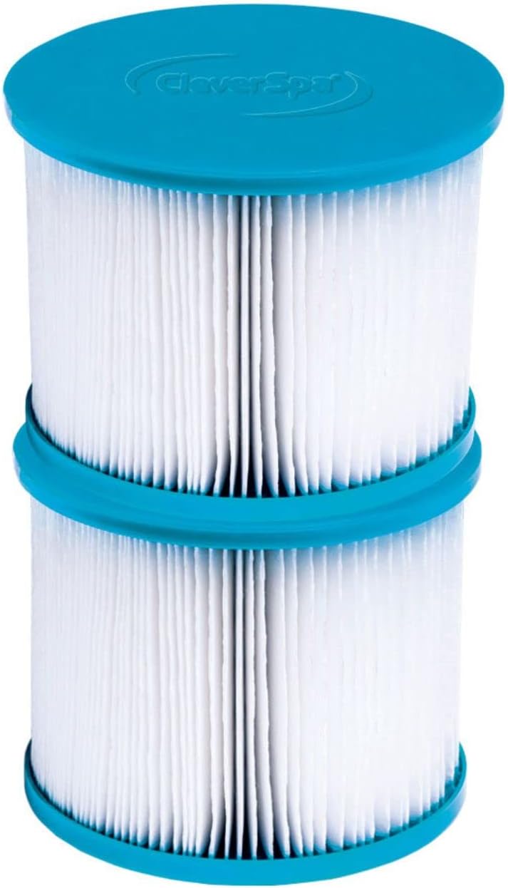 CleverSpa Water Filter Pack for All CleverSpa Hot Tubs White/Light Blue