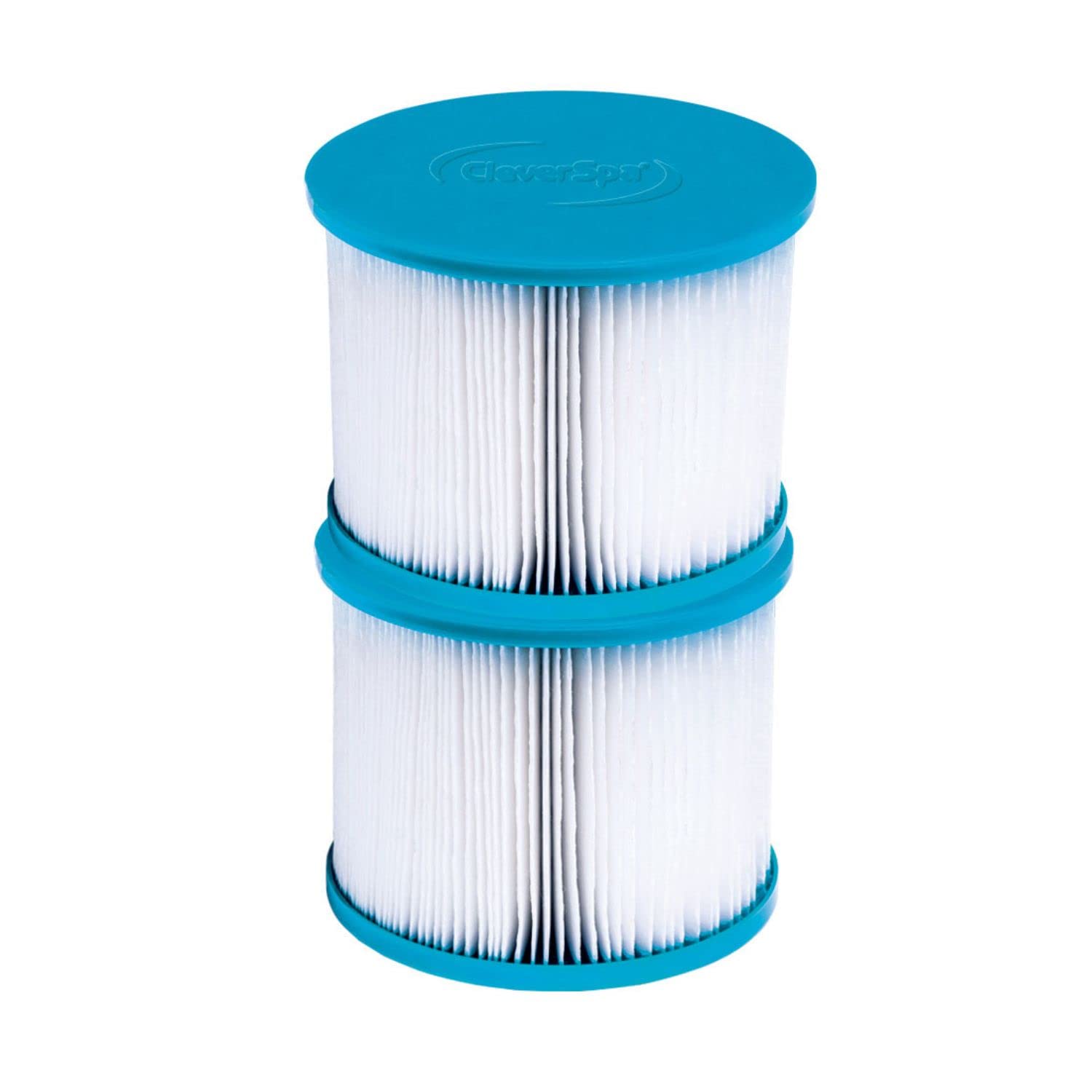 CleverSpa 8106 Water Filter Pack Compatible for Use with All CleverSpa Hot Tubs, Easy-to-Install and Simple-to-Maintain, 17.1 cm x 10 cm x 9.8 cm (White and Light Blue)
