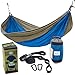 Rip Resistant Single Parachute Camping Hammock with 2 Multi Loops Tree Straps Included. Ultralight Nylon. Portable & Compact. Best for Hiking, Backpacking, Trek & Travel. Special Compression Bag