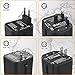 Foval Universal International Power Travel Adapter with 4.5A 4 USB Charging Ports...