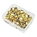 Shappy 400 Pieces Thumb Tacks Drawing Pins Pushpins Thumbtacks for Office or DIY, 10 mm Head, Silver and Brass Tone