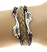KIWI DAISY Giraffe Brown Cord Braid Synthetic-Leather Bracelets (Adjustable)