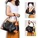 Vbiger Leather Handbags And Purses Dumpling-shaped Tote Bags For Women (Black Brown)