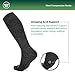 Wanderlust Knee-High Merino Wool Compression Socks For Men and Women Charcoal, Medium