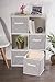 DII Foldable Fabric Storage Containers for Nurseries, Offices, Closets, Home Décor, Cube Organizers & Everyday Use, 11 x 11 x 11, Gray Diamond - Set of 2, Small