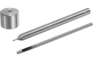 uxcell Eyelet Hole Punch Die Tool, 2mm Grommet Setter Hollow Punch for Leather Craft Clothing Handbag Fabric Curtain Setter
