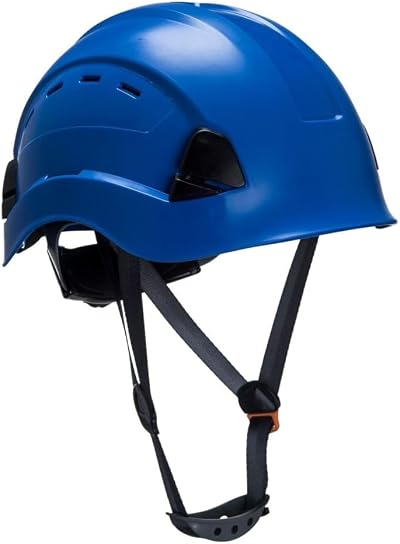 Portwest PS63 Vented Safety Helmet Mens ABS Shell 6 Point Harness Y Strap Royal