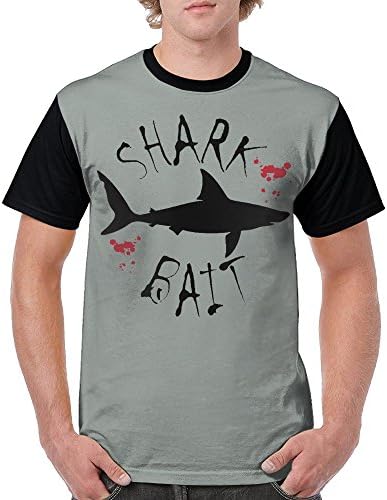 TX TX 2X Men O Neck Shirts Tee/Shark Bait and Blood Splatters