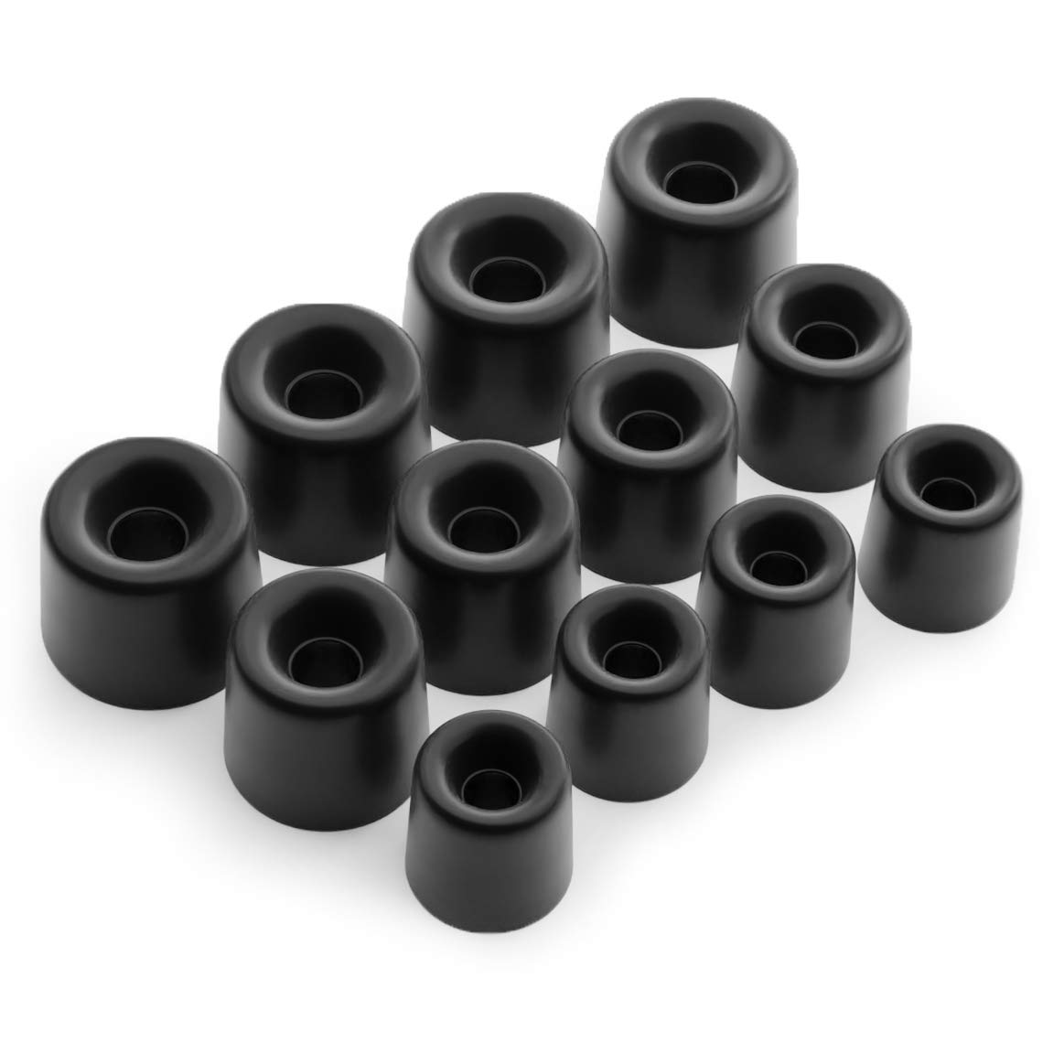 Okuli Set of 12 Memory Foam EarBuds Ear Tips For Earphones (Small, Medium, Large) - 4.5mm