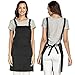 UNISI Cross Back Aprons for Women, Apron Artist Overall, Bulk Aprons Adult Apron, Work Apron, Black Aprons, Gifts for Grilfriend, Craft Cotton, Adjustable M to XXXL (Black)