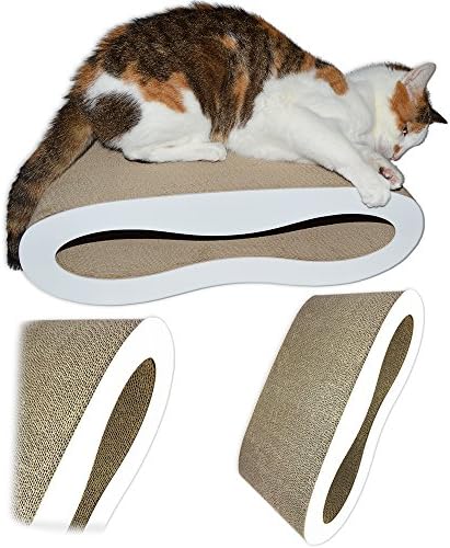 Premium Cat Scratcher Lounge Bed - White Acrylic