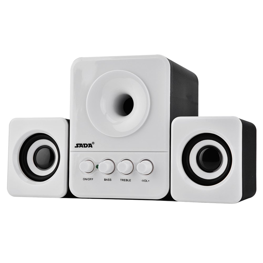ホワイト Usb B075gxbsy8 Fosaサダmini 2 1有線組み合わせスピーカーbass音楽プレーヤーのサブウーファー携帯ノートパソコンpc Fosag4g78yt9fm 02 スピーカーケーブル グランドセール