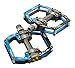 Onedayshop 1 Pair Aluminum Alloy CNC Bearing Bike Bicycle Flat Pedals MTB BMX Road Bicycles Pedals 9/16'' (Blue)