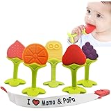 Jouets de dentition pour bébé, biologique et sans BPA, avec clip pour tétine, non toxique - Passe au congélateur - Pour bébés