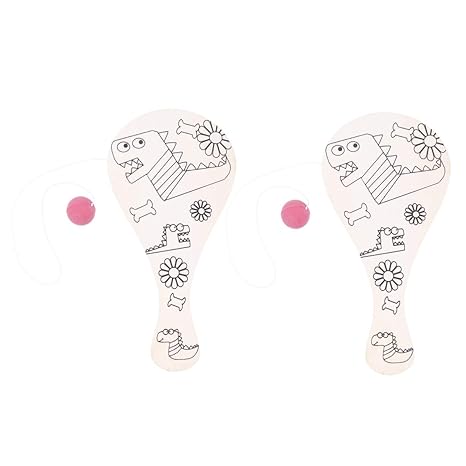 Amosfun Set Di 2 Palline Da Paddle Fai Da Te Dipinte A Mano