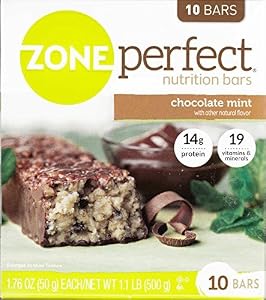 Image of Zone Perfect Nutrition Bar, Chocolate Mint, 1.76 Oz Bar, 10 Count