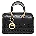 MG Collection Roni Gothic Skull Stud Shoulder Bag, Black, One Size