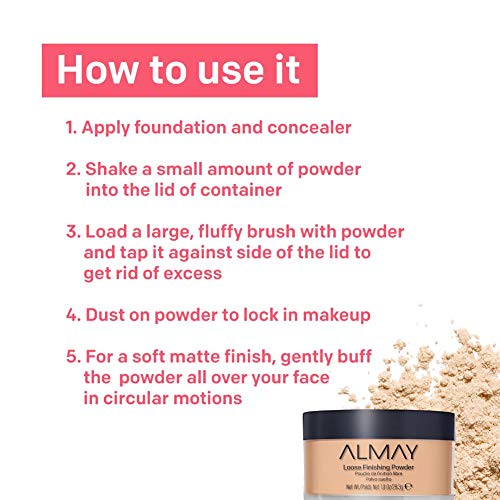 Almay Loose Finishing Powder, Natural Finish Mattifying Makeup Setting