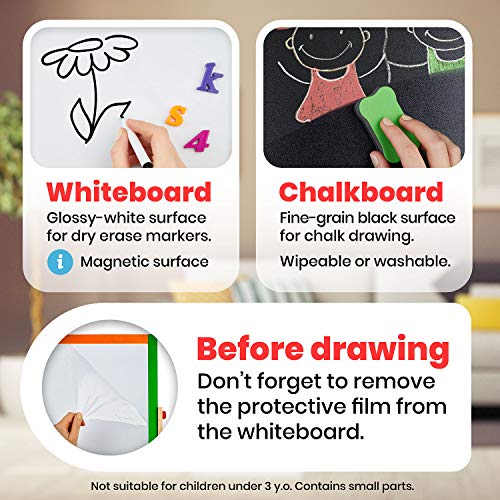 3 YARMOSHI+Blackboard+Whiteboard+Double+Sided+Adjustable