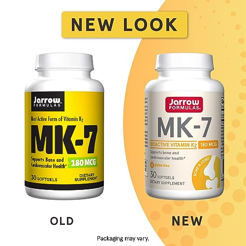 Jarrow Formulas MK7 180 mcg Bioactive Form of Vitamin K2 30