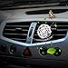 AblerV Car Air Freshener Perfume Essential Oil Diffuser - Lucky of Flower 38mm Stainless Steel Locket with Vent Clip For Aromatherapy,8 Coloful Refill Pads