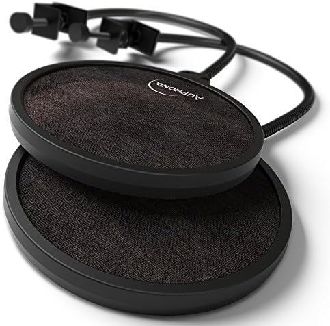 6-inch Pop Filter For Blue Yeti Microphone with 360 Degree Flexible Goose neck Screw Clamp 2-Pack.