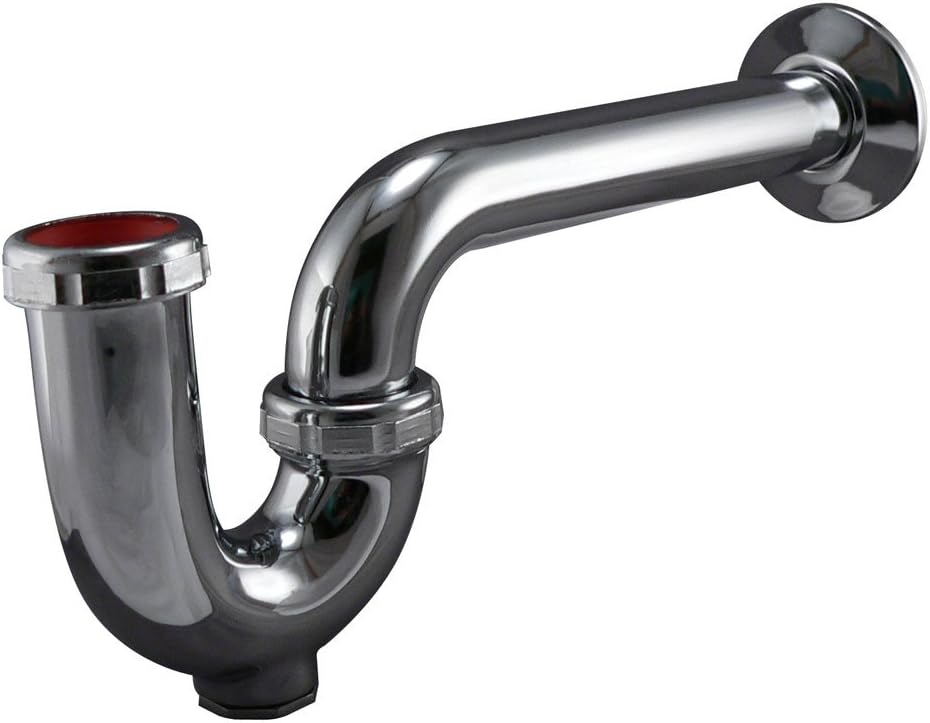 Plumb Pak 5307XPC Semi-Cast P-Trap with Cleanout Brass Nuts, 1-1/2 in, 1-1/2", Polished Chrome