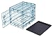 Internet's Best Double Door Steel Crates Collapsible and Foldable Wire Dog Kennel, 24 Inch (Small), Blue