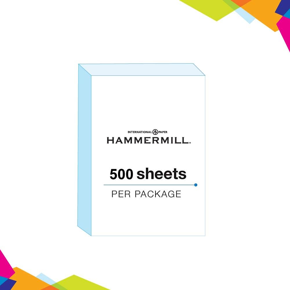 Hammermill Canary Colored 20lb Copy Paper, 8.5x11, 1Ream, 500 Total Sheets, Made in USA, Sustainably Sourced From American Family Tree Farms, Acid Free, Pastel Printer Paper, 103341R : Office Products