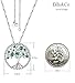 The Tree of Life Necklace Created Emerald Sterling Silver Jewelry Birthday Gift for Her