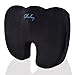 Coccyx Orthopedic Memory Foam Seat Cushion for Office Chair, Car, Wheel Chair and Bleachers, with Handle Anti-Slip Bottom. Relief from Back, Sciatica, Tailbone and Hemorrhoids Pain(Black)