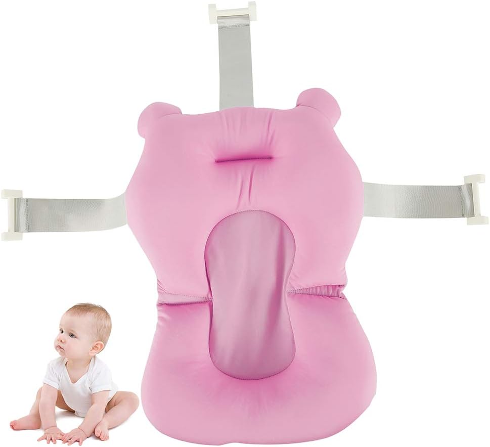 green baby bath seat